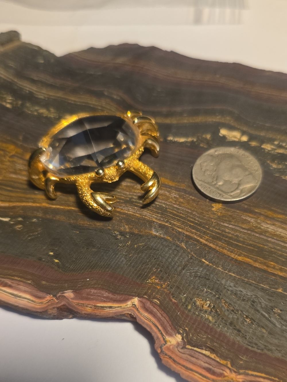 RARE Swarvorski Trimlite Crystal & Gold Crab, Seaside Coll. 1986, 50/2G/ 50502